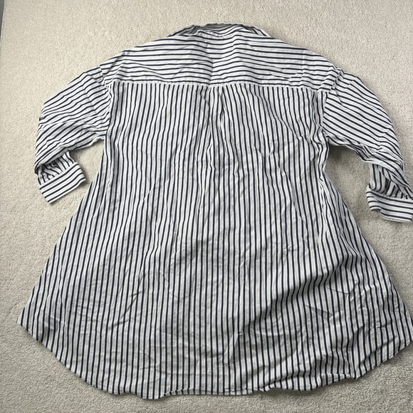 ENFOLD Shirt Dress Women's EU 40 Navy White Striped Collared READ - Picture 15 of 16